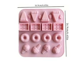 Molde silicona 20 figuras dulces y saladas